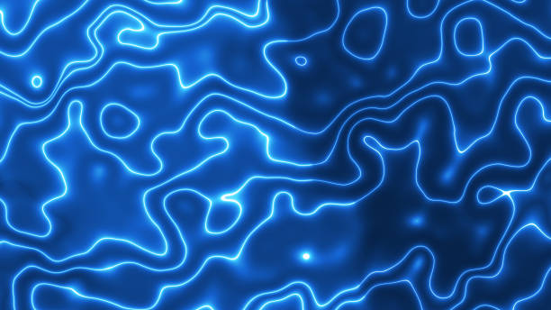 istock Abstract glowing Psychedelic Liquefied Background. Fluid Colourful glowing line Digital Art. 1355485593