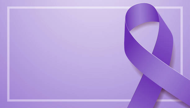 alzheimer's disease awareness month concept. banner template with purple ribbon.  vector illustration. - alzheimer 幅插畫檔、美工圖案、卡通及圖標