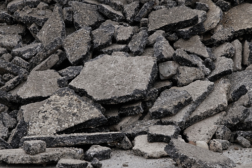 Asphalt is the building material of the roadway and can be recycled in many cases.