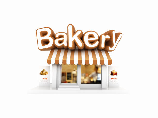 istock Simple, stylish and 3D character bakery icon 1355488961