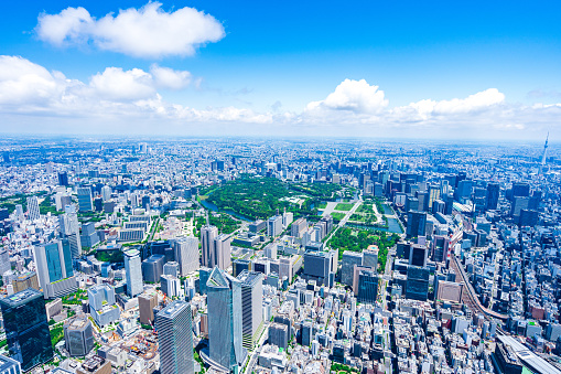 Aerial photograph of Marunouchi, Tokyo