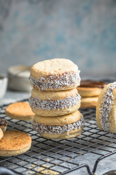 istock Alfajores: Traditional Peruvian cookies filled with caramel 1355500853