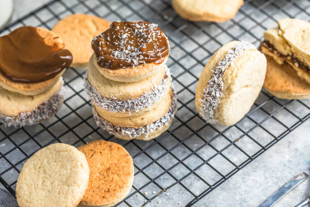 istock Alfajores: Traditional Peruvian cookies filled with caramel 1355500948