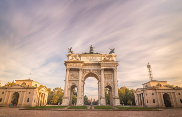 istock Arco della Pace - Peace Arch in Milan, Italy. 1355504368