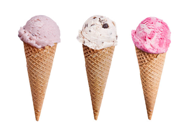 istock Various ice cream cones are together. 1355508678