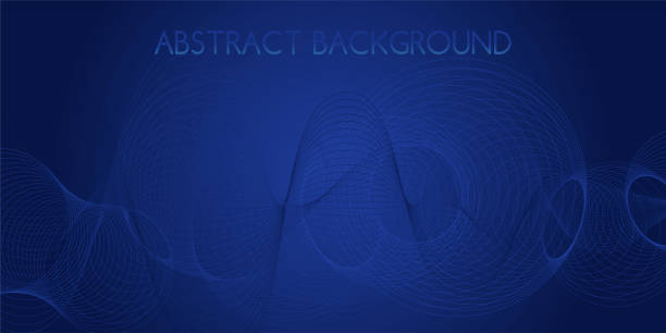 istock Abstract sound waves of many lines isolated on dark blue backround. Creative vector line backdrop. 1355508742