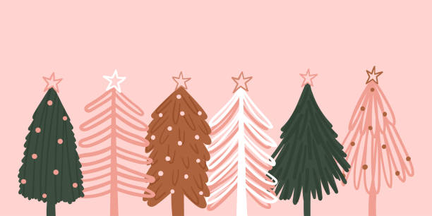 7,000+ Pink Christmas Tree Stock Illustrations, Royalty-Free Vector ...