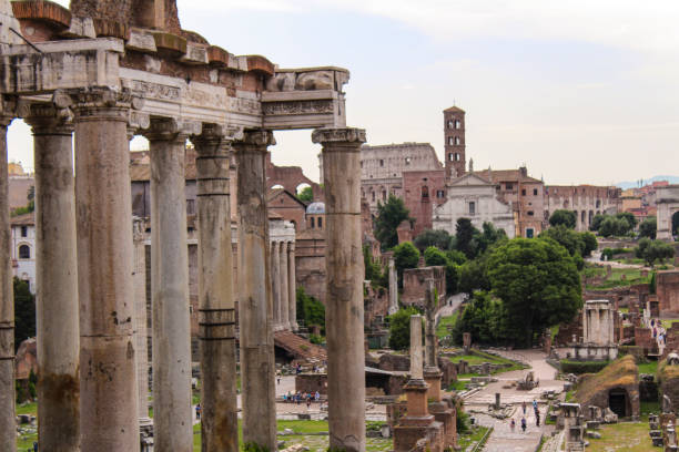 istock Ancient Ruins in Rome Italy 1355510194