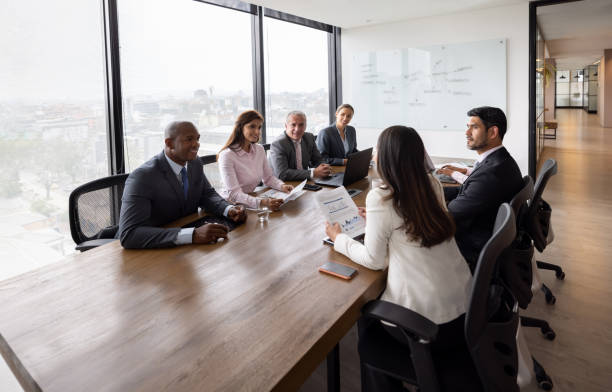 istock Successful business meeting at a corporate office 1355515232