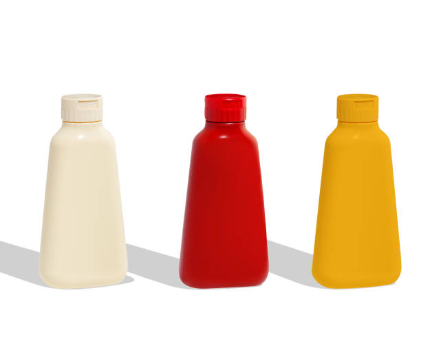 istock Ketchup and mustard bottles with clipping path 1355523436