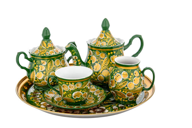 istock Tea Set of Old Russian folk utensils. 1355530948