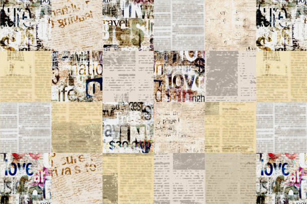 istock Newspaper paper grunge vintage old aged texture background 1355531871