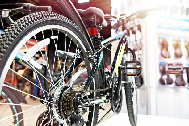 istock Bicycle in sport goods store 1355535218