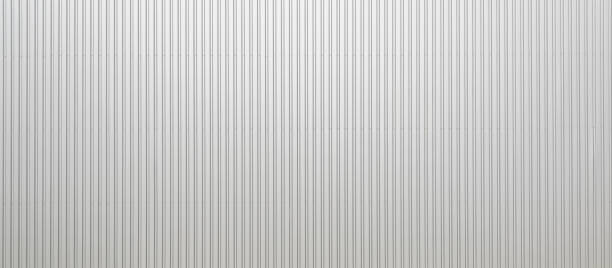 Texture of a corrugated sheet metal aluminum facade. stock photo