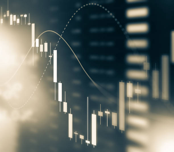 istock Currency Stock Trading Chart Background with Exchange Symbols 1355537968