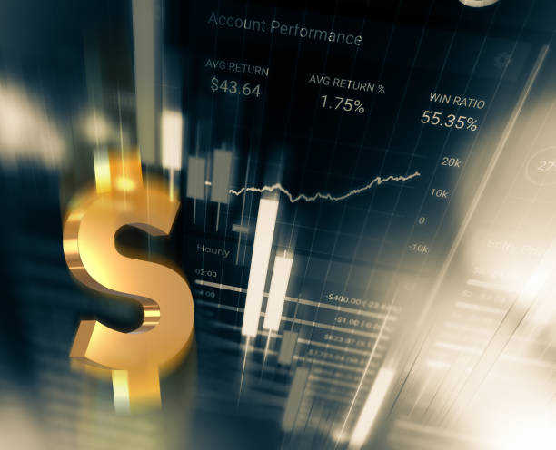istock Currency Stock Trading Chart Background with Exchange Symbols 1355538021