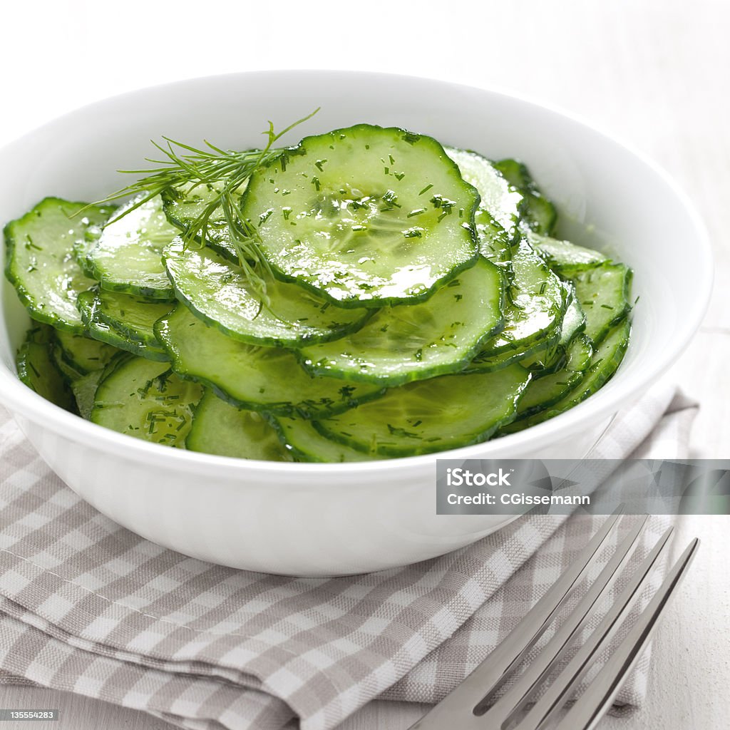 fresh cucumber salad fresh cucumber salad with dill Appetizer Stock Photo