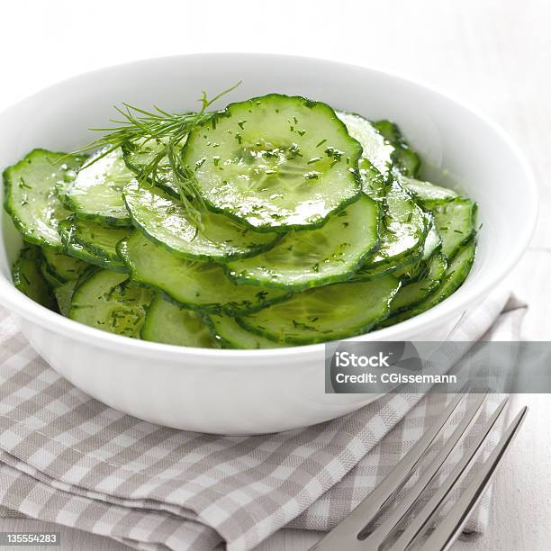 Fresh Cucumber Salad Stock Photo - Download Image Now - Appetizer, Bowl, Cooking Oil