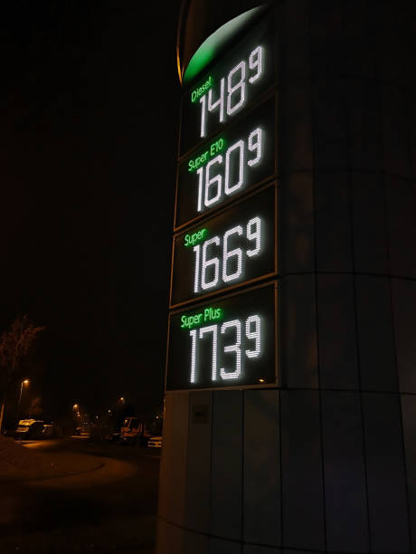 istock gasoline price display at night 1355549782