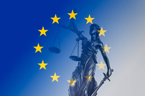 Legal concept with lady justice statue stock photo