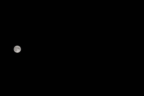 istock Moon in the black background. 1355553249