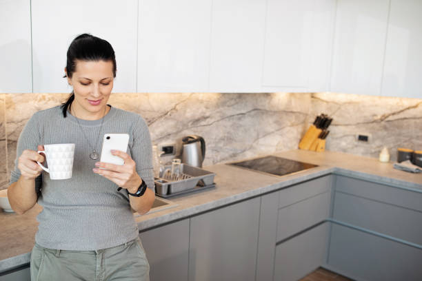 istock Casual Morning - Coffee and Browsing 1355554043