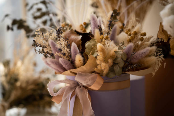 istock dry inflorescences are collected in a beautiful composition in a hat box 1355556498