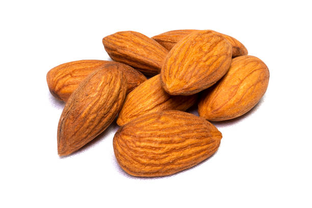 istock California Almonds on white background 1355561679