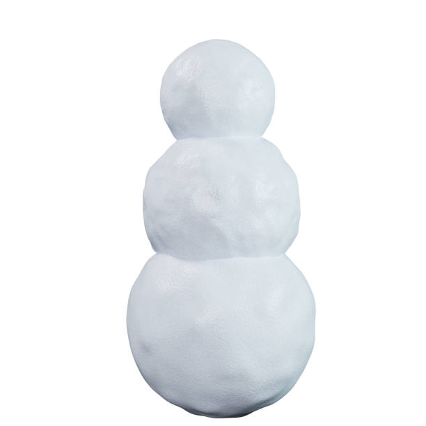 istock Mock-up of a snowman, 3d render. Empty 3d snowman, template. Isolated on a white background. 1355566982