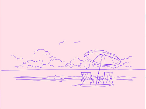 background pink color beach