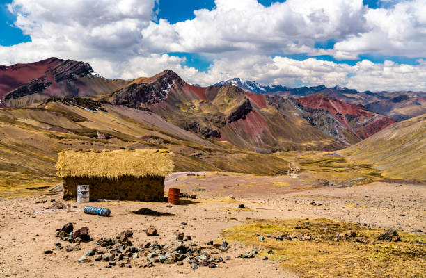 istock Landscape at Vinicunca Rainbow Mountain in Peru 1355569649