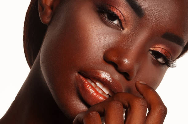istock Beautiful black woman posing in a studio 1355571255
