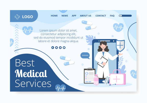 Medical Healthcare Flat Design Illustration Landing Page Editable of Square Background Suitable for Social media, Feed, Card, Greetings, Print and Web Internet Ads Template Medical Healthcare Flat Design Illustration Landing Page Editable of Square Background Suitable for Social media, Feed, Card, Greetings, Print and Web Internet Ads Template over fed stock illustrations