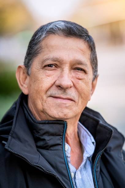 istock Hispanic Senior man looking at the camera 1355583902