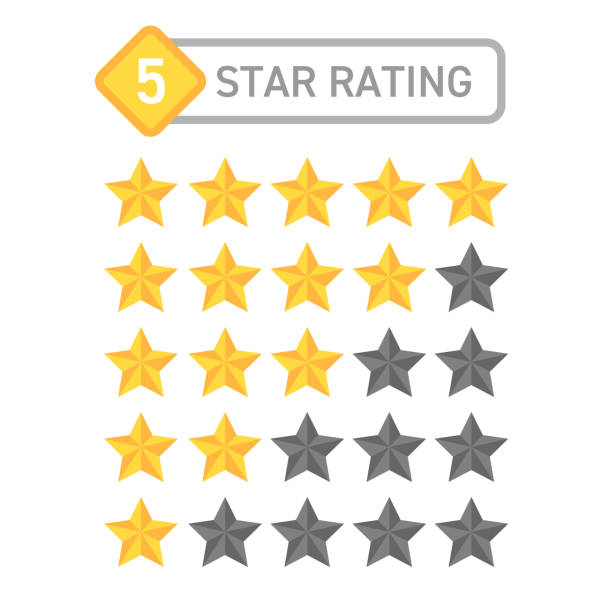 Five star rating vector illustration Five star rating vector illustration report card stock illustrations