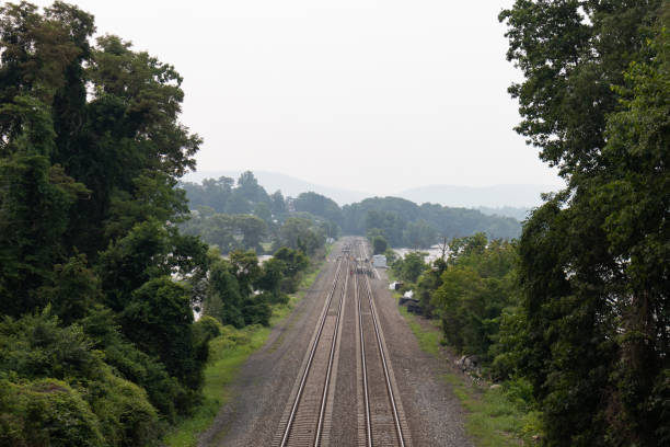 istock Train Tracks in the Hudson River Valley in Cold Spring New York 1355587239
