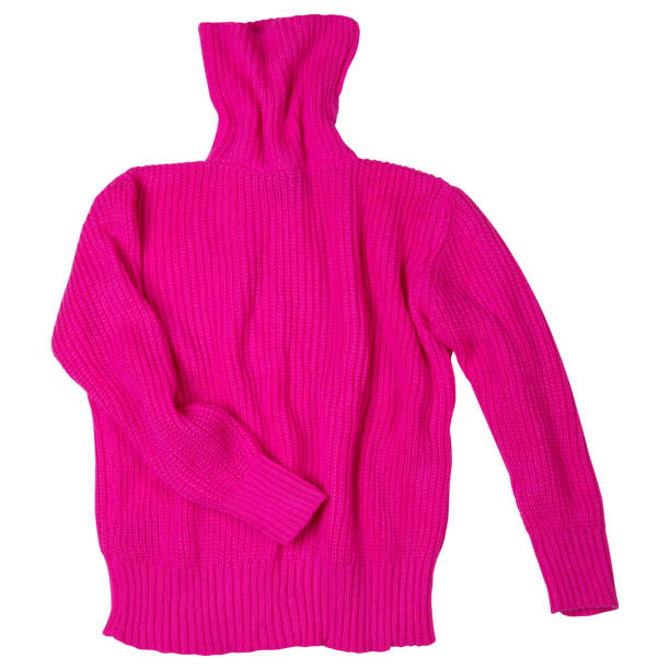istock knitted pink wool sweater, on a white background 1355593005