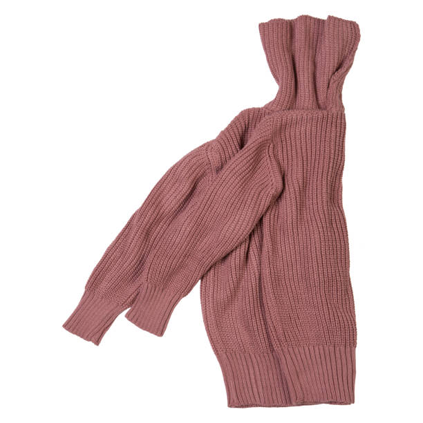 istock brown knitted wool sweater, folded in half, on a white background 1355593007