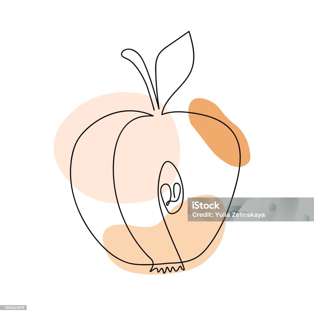 Abstract Apple Sample Apple Abstract Continuous Stock Illustration - Download Image Now ...