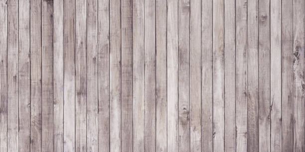 slatted floor old wood grain background 3D illustration