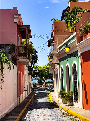 This image is of a random street located in the Old San Juan district of Puerto Rico, located in the Caribbean