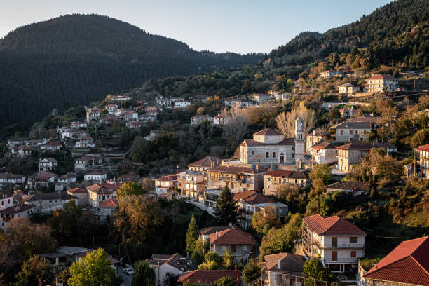 istock Vytina village in Arcadia Greece 1355630282