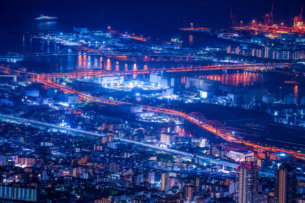 istock Night view of Kobe from Ichige 1355632457
