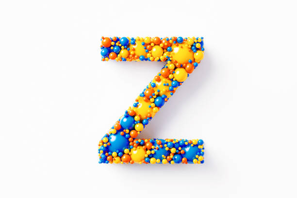 istock Colorful Capital Letter Z Sitting On White Background 1355635448