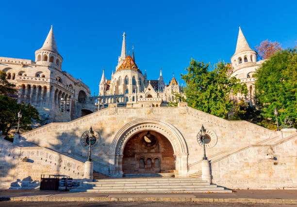 istock Fisherman Bastion at sunrise, Budapest, Hungary 1355636477