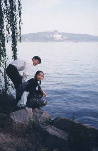 2000s China Young Couple Old Photo of Real Life