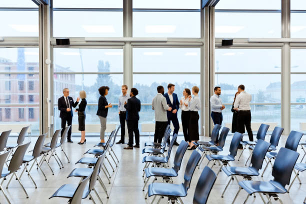 istock Entrepreneurs meeting in convention center 1355639006