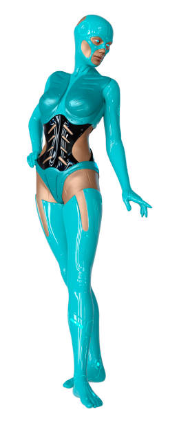 istock 3D illustration female robot on white 1355644037
