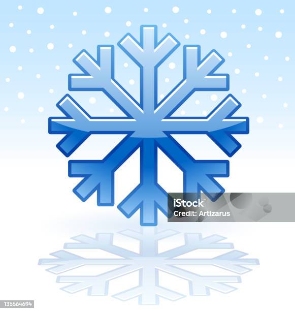 Shiny Snowflake Icon Stock Illustration - Download Image Now - Blue, Bright, Cold Temperature