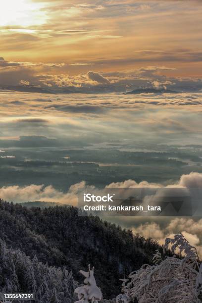 View From Krvavec Stock Photo - Download Image Now - Beauty In Nature, Cloud - Sky, Cloudscape